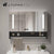 LAL Solid Wood Bathroom Cabinet Smart Mirror Cabinet With Shelf Separate Wall-mounted Towel Bar With