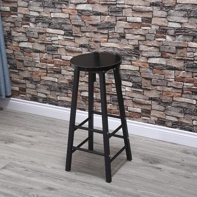 High Chair Bar Stool Minimalist Fashion Creative Steel Wood Thickened Dining Chair（70cm）