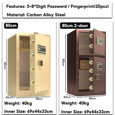 Pl Safe Box Fingerprint Home Password Office Safe Deposit Box Small Anti-theft Alarm Safes Bedside