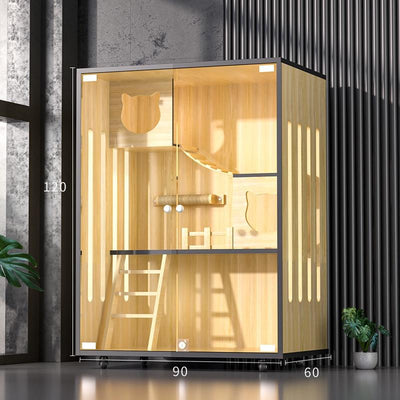 Cat Villa Cat Cage Household Double Deck Pet House Cat Cabinet Super Large Free Space Nest Indoor