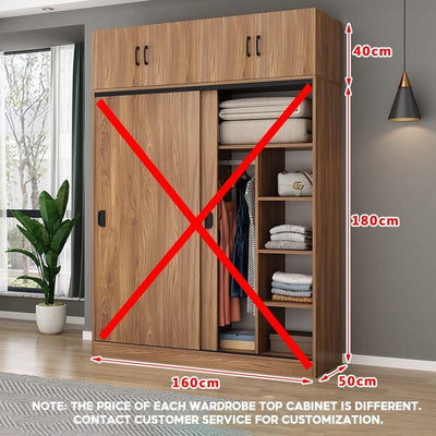 Sliding Door Wardrobe Simple Modern Bedroom Household Storage Children's Solid Wood Panel Locker