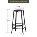 Bar Chair High Stool Iron Family Backrest Bar Bench Table And Chair Modern Simple Tall Chairs Bar