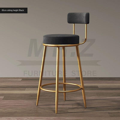 【🇸🇬 Ready Stock】Nordic Bar Modern High Chair Family Chair Backrest Iron Leg Bar stool