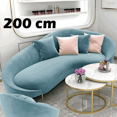 Koala Curved Fabric Sofa Clothing Store Beauty Salon Small Sofa Small Apartment Sofa