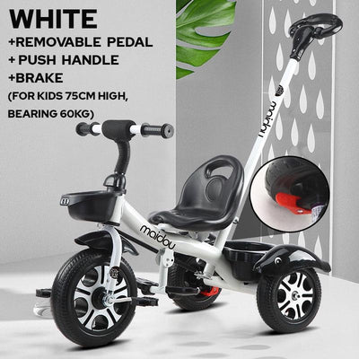 BabyDairy Tricycle 1-5 Years Old Multifunction Children Tricycle Baby Bicycle With Anti-slip Wheels