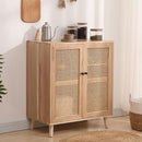 GC Kitchen Cabinet Storage Rattan Cabinet Solid Wood Household Wall Integrated Rattan Cabinet