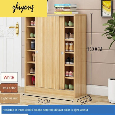 Solid Wood Multi-functional Multi-layer Simple Hallway Cabinet Economical Household Shoe Rack Large