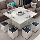 Lifting And Lowering Table Dual-use Folding Multi-functional Tea Tv Cabinet Set Storage Simple