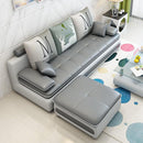 L-shaped 3-4 Seat Sofa With Footrest Living Room Economical Sofa Bed Combo Set Removable And