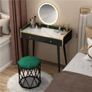 Nordic Dressing Table With Mirror Light Luxury Style Make Up Table Bedroom Storage Cabinet