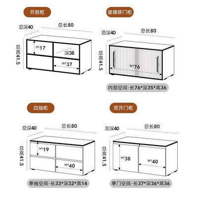 Koala Nordic Solid Wood Module Combination Cabinet, Simple Platform Tv Cabinet, Japanese Cherry Wood