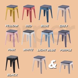 【Buy 3 Get 1 Free】Plastic Chair | Dining Stool | Dining Chair | Stackable Plastic Stool | Minimalist