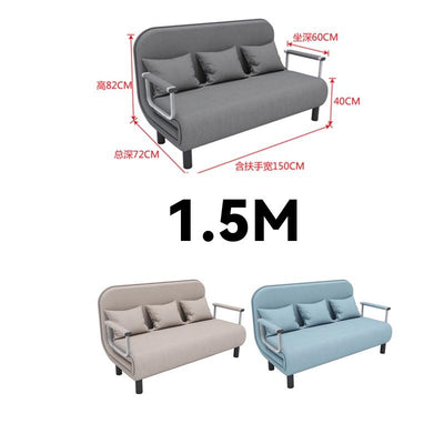 Modern Foldable Single Fabric Sofa Bed Small Apartment Home Living Room Lazy Multifunctional Sofa