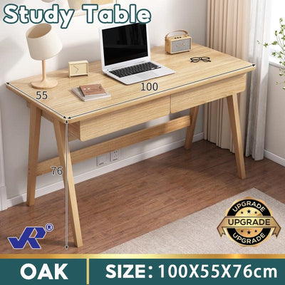 JR Solid Wood Study Table With Drawer Home Computer Table Simple Writing Study Desk