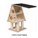 RUNPET Wooden Cat Cage Villa Solid Wood Cat House Oversized Free Space Cat Cabinet