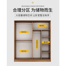 Sliding Door Wardrobe Simple Modern Bedroom Household Storage Children's Solid Wood Panel Locker