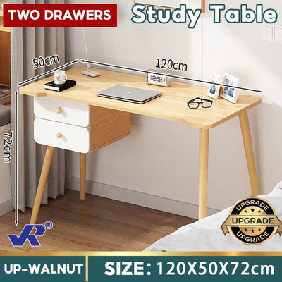 JR Solid Wood Study Table With Drawer Home Computer Table Simple Writing Study Desk