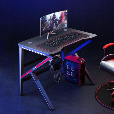 【2022 NEW】E-sports Gaming Table Computer Table With RGB Lighting Home Ergonomic Study Table Study