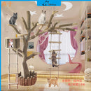 RUNPET Cat Condo Solid Wood Cat Climbing Rack Wear-resistant Non-stick Wood Dry Trunk Big Cat Nest