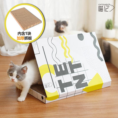 RUNPET Cat Scratch Board Pet Scratching Post Cat Scratcher Nest (Buses, Milk Carton, Board)