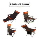 WONZOM Outdoor Foldable Chair Casual Portable Field Camping Chair Arm Chair Recliner Lounge Chair