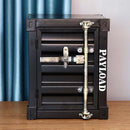 Side Table Industrial Style Container Wrought Iron Bedside Table Decorative Storage Cabinet Bedroom