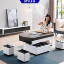 Lifting Foldable Coffee Table Living Room Dual-purpose Integrated Folding Telescopic Dining Table