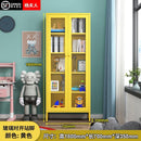 Household Nordic Book shelf Bookshelf Cabinet Multifunctional Iron Glass Door Shelf Storage Cabinet