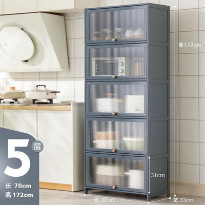 GUJIA Kitchen Cabinet Storage Cabinet Multi-layer Floor Shelf Multifunctional Cupboard Cabinet