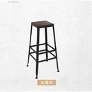 Bar Table Solid Wood High Foot Nordic Bar Table and Chair Iron Leisure Milk Tea Shop Bar Clear Bar