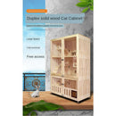 Cat Villa Cat House Pet Villa Four Seasons Universal Solid Wood Nest Closed Luxury Apartment