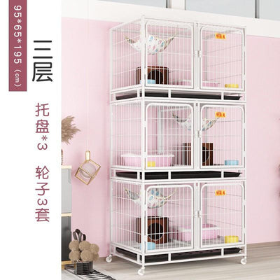 BOUSSAC Pet House and Cat Cage Breeding Three-tier Villa Shop Double-decker Nest Foster Dog Pigeon