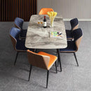 Light Luxury Gloss Dining Table And Chair Set Dining Chair