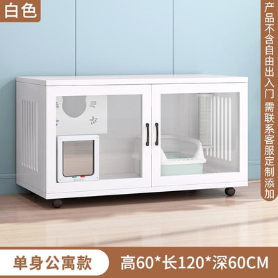 HOOPET Cat Cage Solid Wood Villa Pot Cage Super Large Luxury Cabinet Nest Kitten Double Deck Three