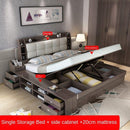 Nordic Bed Storage Cabinet Bed 1.35/1.5m/1.8M Bedroom Double Bed King Size with Side Drawer