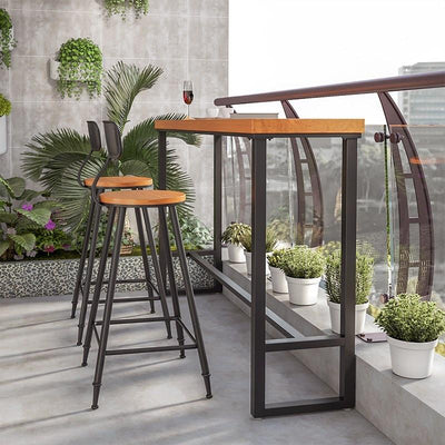 ARPER Solid Wood Bar Table Balcony Long Table And Bar Chair Simple Industrial Style Dinner High