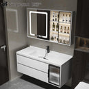 LAL Modern Simple Bathroom Cabinet Bathroom Ceramic Integrated Washstand, Wash Face Light Luxury