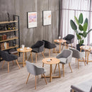 Nordic Fabric Negotiation Leisure Solid Wood Coffee Restaurant Computer Stool Home Modern Simple