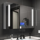 Bathroom Intelligent Mirror Cabinet Wall Mounted Toilet Demister Mirror with Shelf Storage