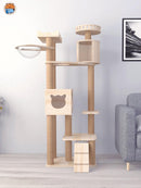 Large Solid Wood Cute Climbing Tower Rack Tree House Integrated Villa Cat Platform Toy