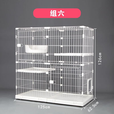 Boussac Assembly Chuangyi Free Cat Cage Plus Large Space Pet Shop Multi Cat Splicing Combination Pet