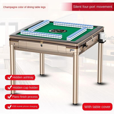 Singapore Auto Mahjong Table With Animal No-push Roller Coaster Mute Machine Full-automatic Foldable