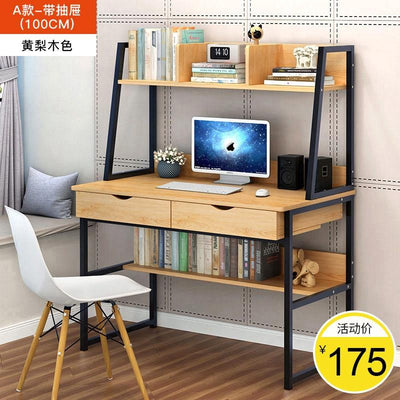 Computer Modern Office Simple Bookshelf Desk Combination Bedroom Small Table