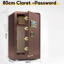 Pl Safe Box Fingerprint Home Password Office Safe Deposit Box Small Anti-theft Alarm Safes Bedside