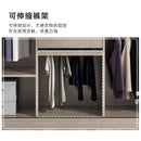 Wardrobe solid wood modern simple household bedroom sliding door integral cabinet economical storage