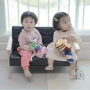 Fart mom INS Nordic solid wood stool small sofa children's room kindergarten decoration baby photo