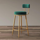 Bar Stool Home Light Luxury Backrest High Chair Nordic Iron Bar Chair