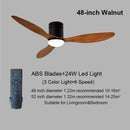 Ceiling Fan With Led Light 48"/52" Tri-Color LED Light Remote Control Ceiling Light 5-YEAR-WARRANTY