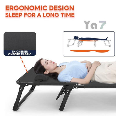 YAYU Foldable Bed Frame Foldable Sofa Bed Lightweight Adjustable Back Ultra-wide 75Cm