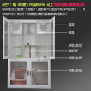 Cage Villa Luxury Home Apartment Double-deck Large Size with Toilet House Glass Cat Cabinet Solid